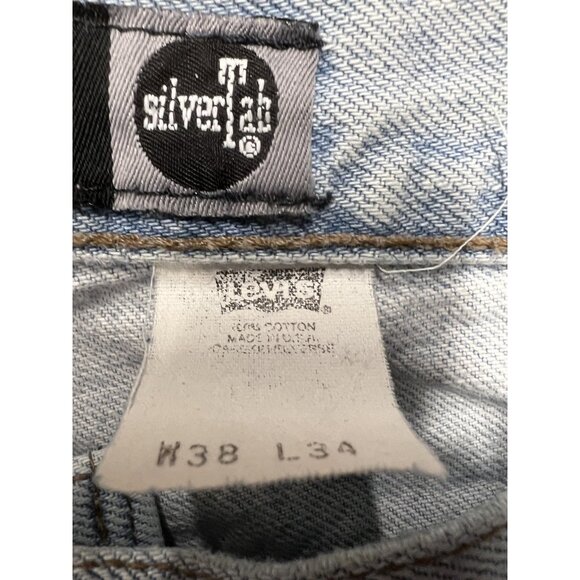 Vintage 90s Levi’s Silvertab Jeans Mens 38x34 Loose Fit Skater Baggy Denim USA - Picture 6 of 11